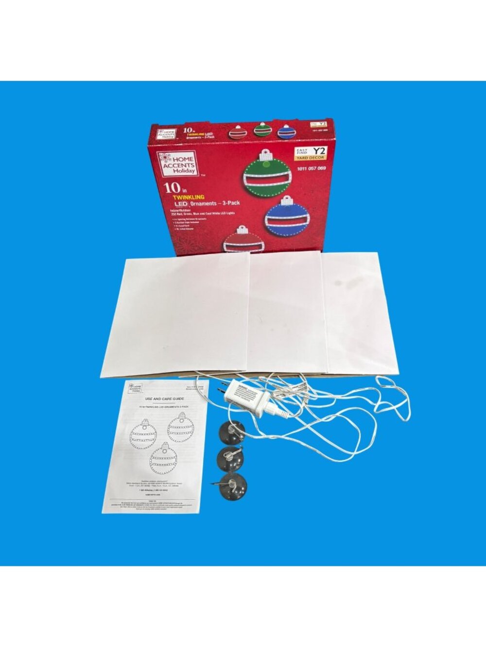 Holiday Time LED Christmas Ornaments 10ct Light‑Up Set – Multicolor
